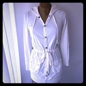 Magaschoni  hooded cardigan tunic.